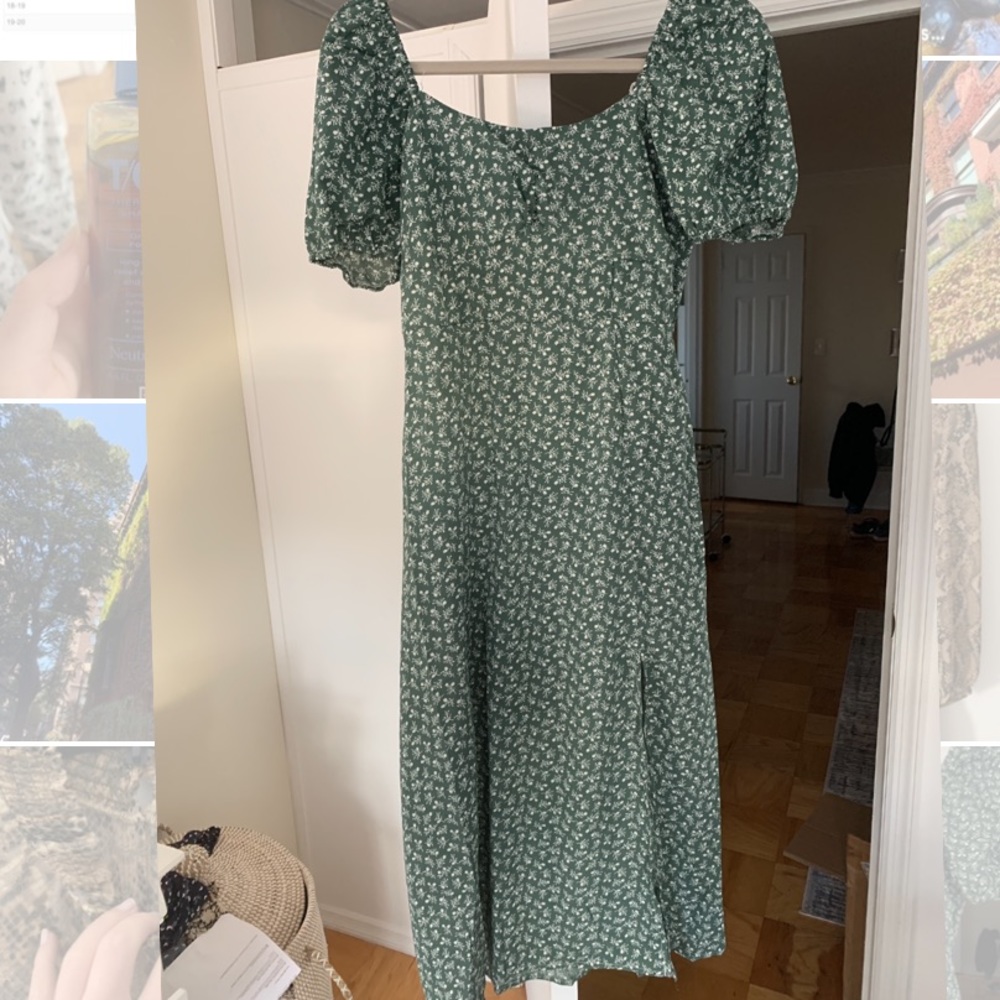 Brand new green floral maxi dress